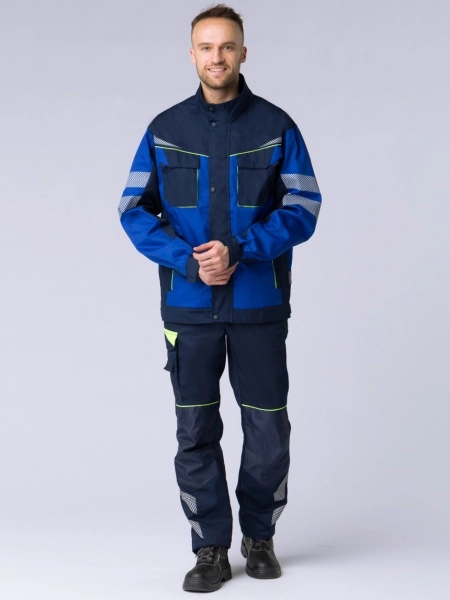 фото куртка укороченная мужская profline specialist (тк.смесовая,240), т.синий/васильковый