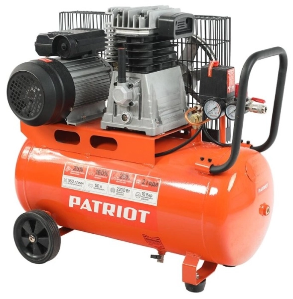 Компрессор поршневой ременной PATRIOT PTR 50-360I